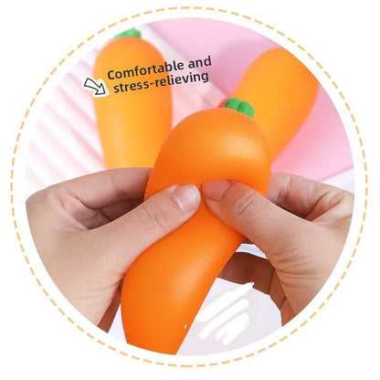 Carrot Squishy Fidget Sensory Toy Elastic Vent Stress Relief Portable Dorm Leisure Party Favor Present Anti-stress Toys Adults