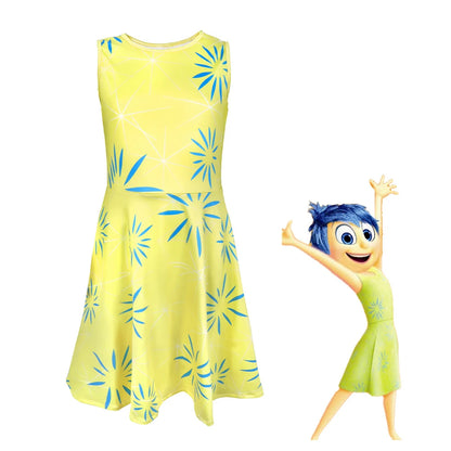 Anime Movie Inside Out Joy Cospaly Costume Disgust Sadness Envy Cos Outfits For Adult Kids Halloween Stage Performance Costume
