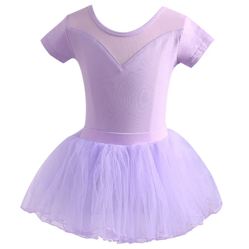Children Ballet Costume Leotards for Girls Dance Wear Ballet Tutu Gymnastics Romper Dance Outfits with Skirt Kids Clothes