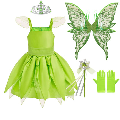 Summer Dresses Little Girl Elf Princess Dress Up 2026 Baby Clothes Child School Party Fairy Outfits Kids Carnival Birthday Gifts