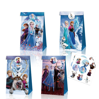 Frozen Kids Birthday Party Decoration Tableware Cups Plates Napkins Tablecloths Banners Gift Bags Cake Top Baby Shower Supplies