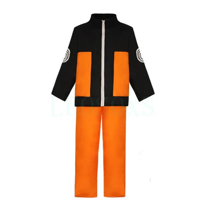 Adult Akatsuki Cosplay Costume Kids Anime Ninja Uniform Uzumaki Costumes Set Jacket Pant Headband Frog Wallet Kunai Shurike NM18