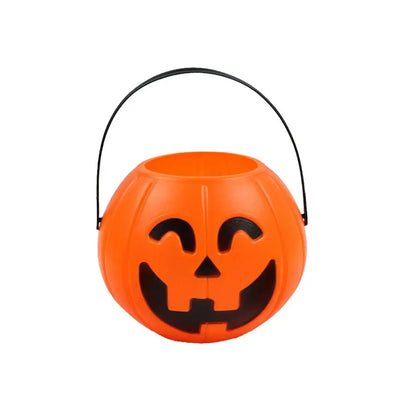 Halloween Pumpkin Treat Pail Portable Jack-O-Lantern Buckets Trick Or Treat Decoration For Kids Halloween Party Favors Room Deco
