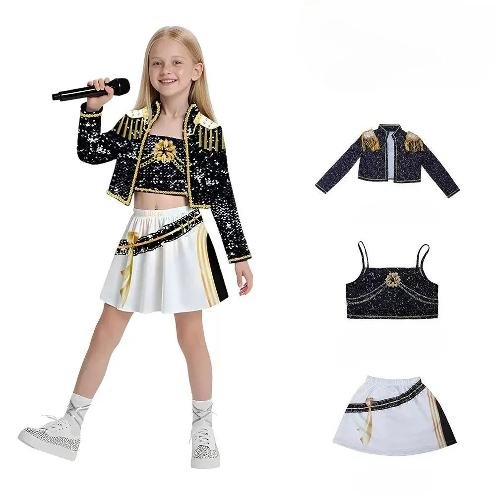 Zoey Rumi Mira Cosplay Costume kpop Women Girls Halloween Carnival Audlt Kids Child Party Role Playing Outfits
