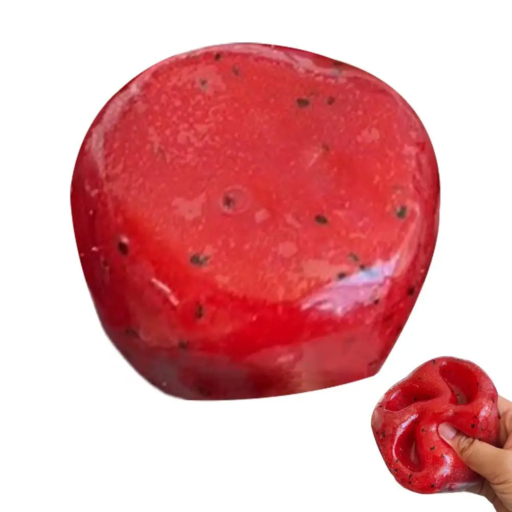 Watermelon Slushy Squeeze Fidget Toy Soft TPR Stress Relief Squishy Toy Hand Pinch Sensory Decompression Anxiety Relief Toy