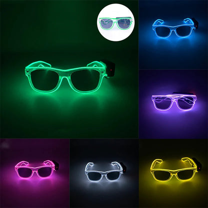 New Cool Wireless Glowing LED Light Up Glasses For Rave Festival Party Luminous Neon Mosaic Sunglasses Club Disco Eye Glasses