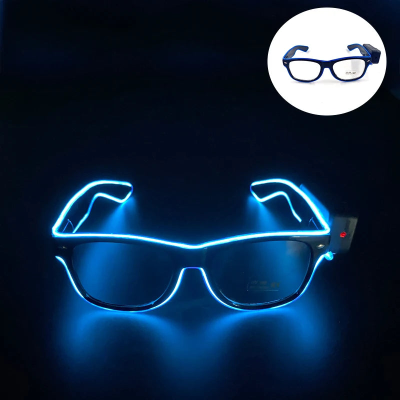 New Cool Wireless Glowing LED Light Up Glasses For Rave Festival Party Luminous Neon Mosaic Sunglasses Club Disco Eye Glasses