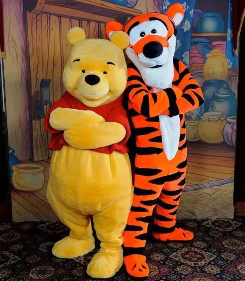 Pooh Bear And Tigger Mascot Costumes Cartoon Characters Adult Cosplay Carnival Event Party Advertising Show Clothes Gifts