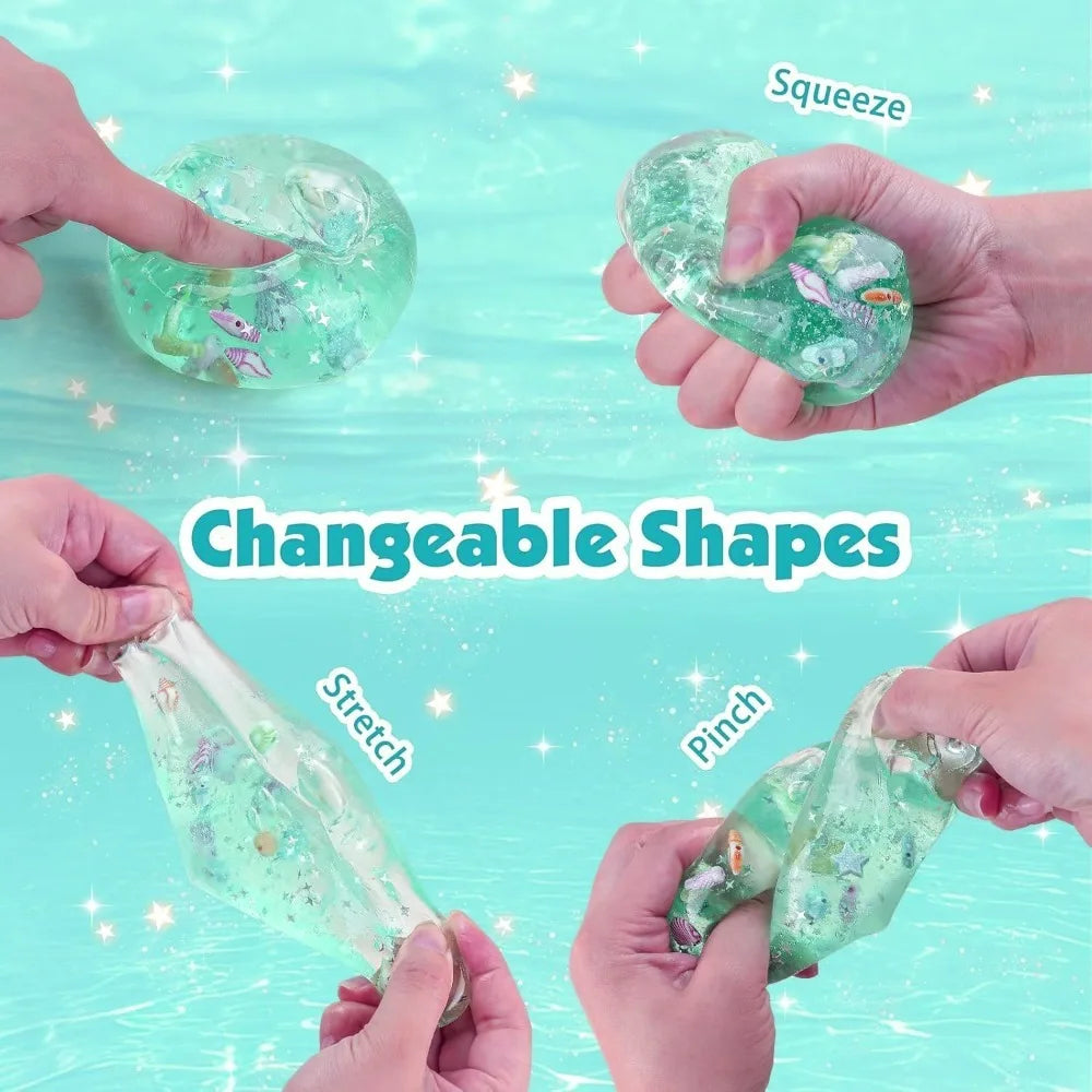 Taba Squishy Stress Balls Cube - Ocean Sensory Fidget Toy Slow Rise Squishy Toys for Adults Squeeze Relax Gift