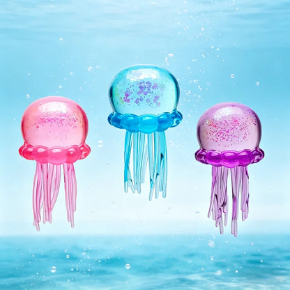 Safe & Odorless Jellyfish Squishy Toy, Soft Transparent Squeeze Fidget Toy, Stress Relief Sensory ToyS for Kids Adults Gifts