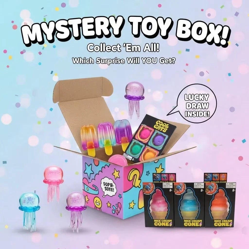 100+ Pieces Assorted Squishy Figures Blind Box Surprise Toys, Slow Rising Soft Fidget Toys Featuring Giant Gorilla, Moai Head, P