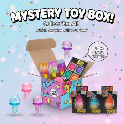 100+ Pieces Assorted Squishy Figures Blind Box Surprise Toys, Slow Rising Soft Fidget Toys Featuring Giant Gorilla, Moai Head, P