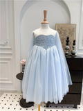 Dress with Mesh cape