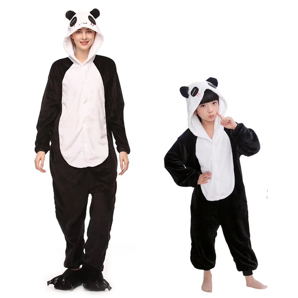 Animal Cosplay Overalls Kigurumi Tiger Costume Halloween Carnival Stage Performance Role Play for Adults Kids Clothes Party Set