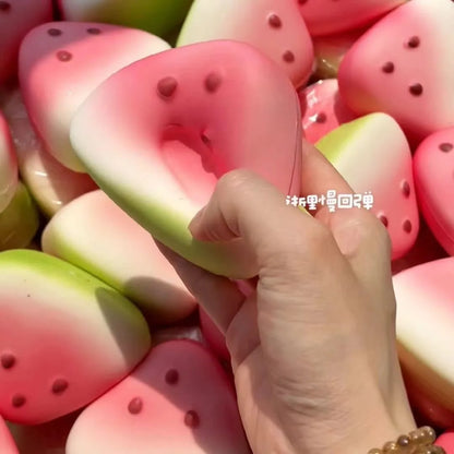 Cute Watermelon Squishy Fidget Toy Slow Rebound Decompression Toy  Anti-Stress Slow Rising Fruit Soft Stress Relief Squeeze Toy