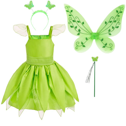 Summer Dresses Little Girl Elf Princess Dress Up 2026 Baby Clothes Child School Party Fairy Outfits Kids Carnival Birthday Gifts