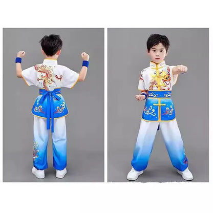 Men Women Children Tai Chi Costumes Boy Martial Arts Set Perform Girl Suit Kids Chinese Wushu Sets Kung Fu Uniform Baby Clothes