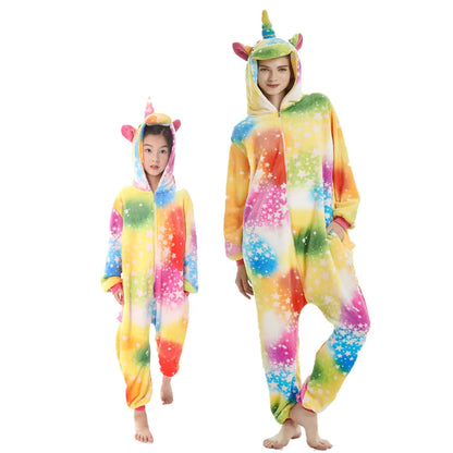 Animal Cosplay Overalls Kigurumi Tiger Costume Halloween Carnival Stage Performance Role Play for Adults Kids Clothes Party Set