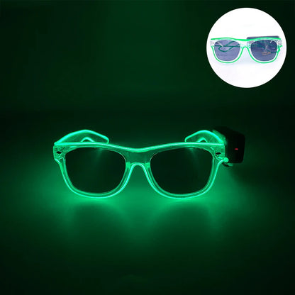 New Cool Wireless Glowing LED Light Up Glasses For Rave Festival Party Luminous Neon Mosaic Sunglasses Club Disco Eye Glasses