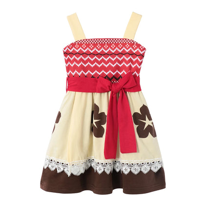 Children's Casual Dress for Girls Mermaid Rapunzel Dress One-Shoulder Sling Short Sleeve Princess Costume Summer Casual Vest