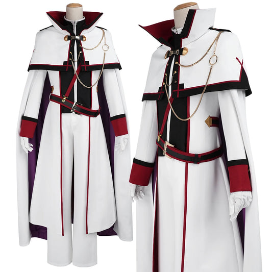 HOLOUN Zero Anime Julius Juukulius Cosplay Costume Cloak Coat Pants Gloves Belt Convention Halloween Christmas Party Outfit