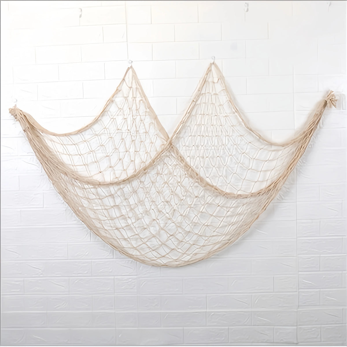 80x40 Inch Fishing Net Decor, Thick Natural Material Nautical Mesh, Wall Table Ceiling Decoration for Halloween Christmas Party