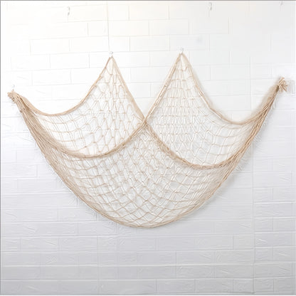 80x40 Inch Fishing Net Decor, Thick Natural Material Nautical Mesh, Wall Table Ceiling Decoration for Halloween Christmas Party