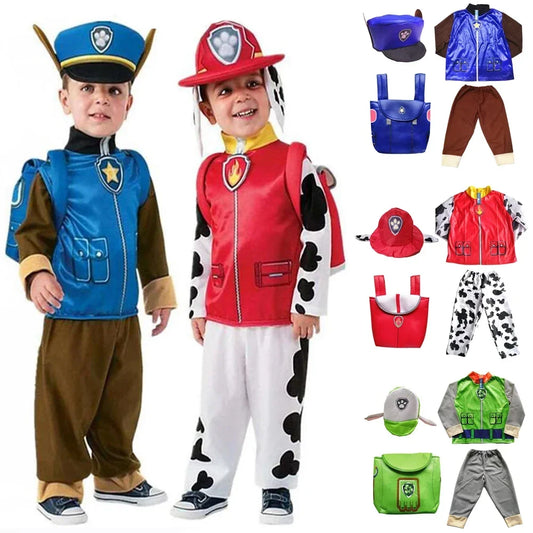New Boy Girl Rocky Rubble Skye Marshall Zuma Chase Cosplay Costume Halloween Purim Child Kid Birthday Party Gift Fancy Dress