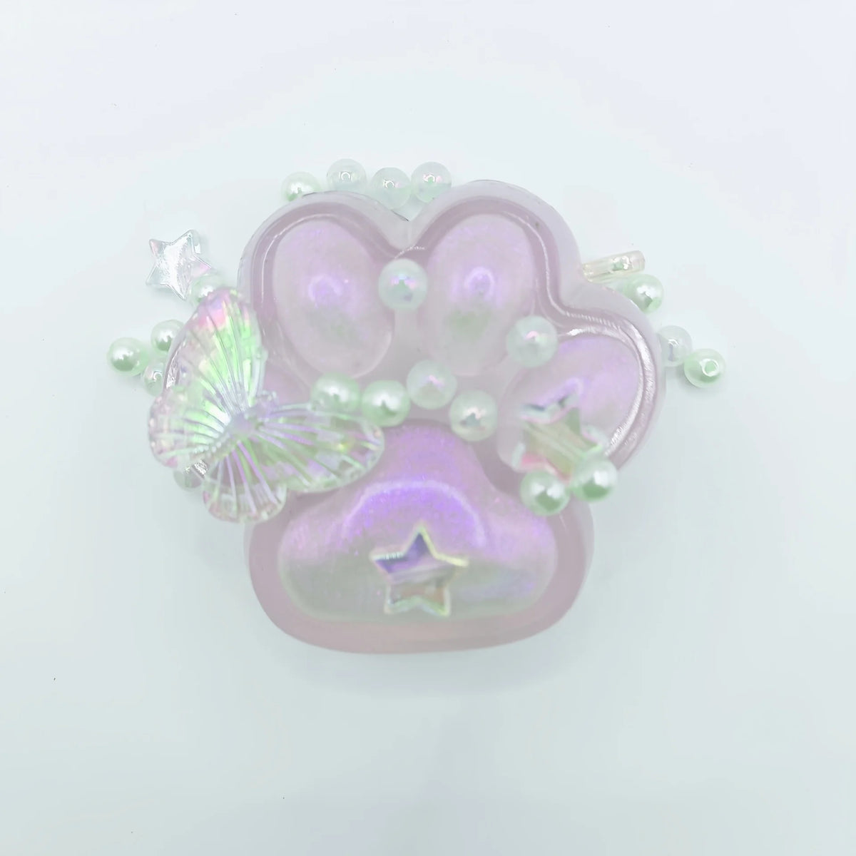 1Pc Squishy Transparent Cat Claws Squeeze Toys Kids Adult Soft Pinch Pop Fidget Toys with Butterfly Beads Halloween Christmas