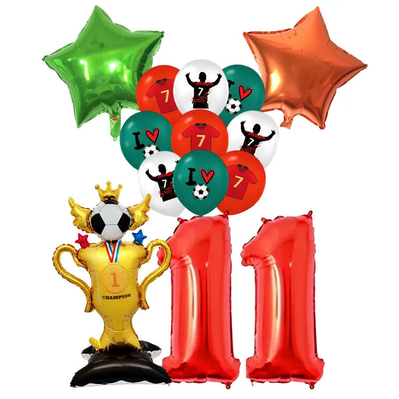 Soccer Birthday Party Supplies Football Theme  Birthday Party Decoration Cotillon Birthday CR7 Soccer Plate Cups Balloons Supply