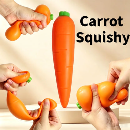 Carrot Squishy Fidget Sensory Toy Elastic Vent Stress Relief Portable Dorm Leisure Party Favor Present Anti-stress Toys Adults