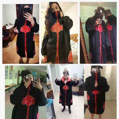 Adult Cloak Kids Robe, Unisex Men Cape Anime Cosplay Halloween Costume Jacket with Headband Ring for Women