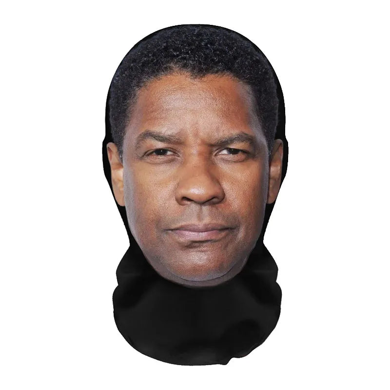 3D Printed Celebrity Realistic Face Mask Stretch Mesh Full Face Mask Men Role Play Headdress Hip Hop Balaclava Cosplay Mask