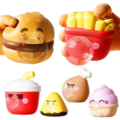 Cute Food Series Spitting Bubbles Squishy Squeeze Toys Anxiety Stress Relief Sensory Antistress Toys For Adults Kids Toys Gifts