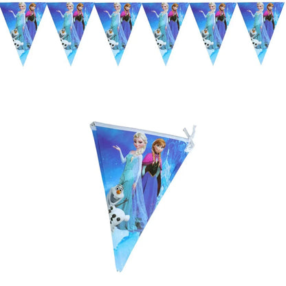 Frozen Kids Birthday Party Decoration Tableware Cups Plates Napkins Tablecloths Banners Gift Bags Cake Top Baby Shower Supplies