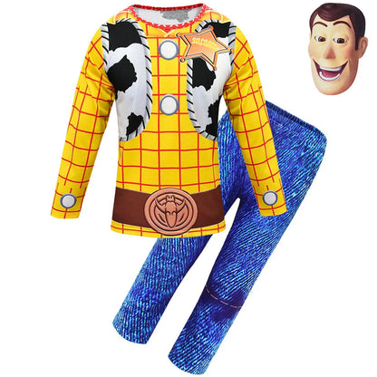 Astronaut Buzz 111Cartoon Character Animation Character Costume Children's Woody Costume Top and pants Cowboy  Anime sos