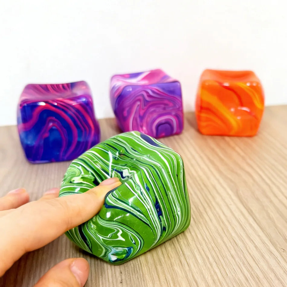Slow Rebound Stress Cube Ice Cube Malt Sugar Squishy Fidget Toy Anxiety Relief Stress Relief Toy Fidget Toy