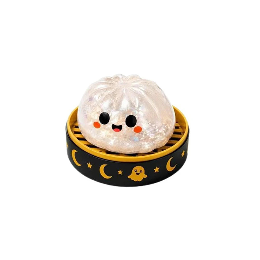Children Halloween Squeeze Fidget Toys Pumpkin Blow Bubbles Stress Relief Anti-stress Toys for Kids Adult Christmas Gifts