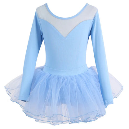 Children Ballet Costume Leotards for Girls Dance Wear Ballet Tutu Gymnastics Romper Dance Outfits with Skirt Kids Clothes