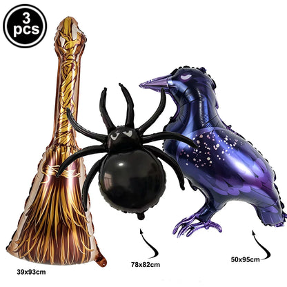 Large Halloween Standing Foil Balloons Haunted House Castle Skull Coffin Witch Mylar Balloon Halloween Party Decoration Balloon