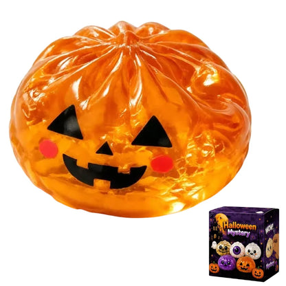 Halloween Pectin Dumpling Squishies Cute Ghost Bun Toy Slow Rising Stress Relief Fidget Toy for Kids Adults Anti-Anxiety Gif