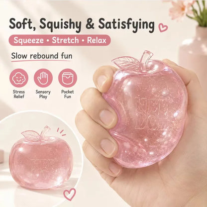 Needoh Apple Stress Ball Slow Rebound Squeeze Toy Relaxing and Interesting Gifts Squeeze Toy Soft Jelly Senses Gifts For Adult
