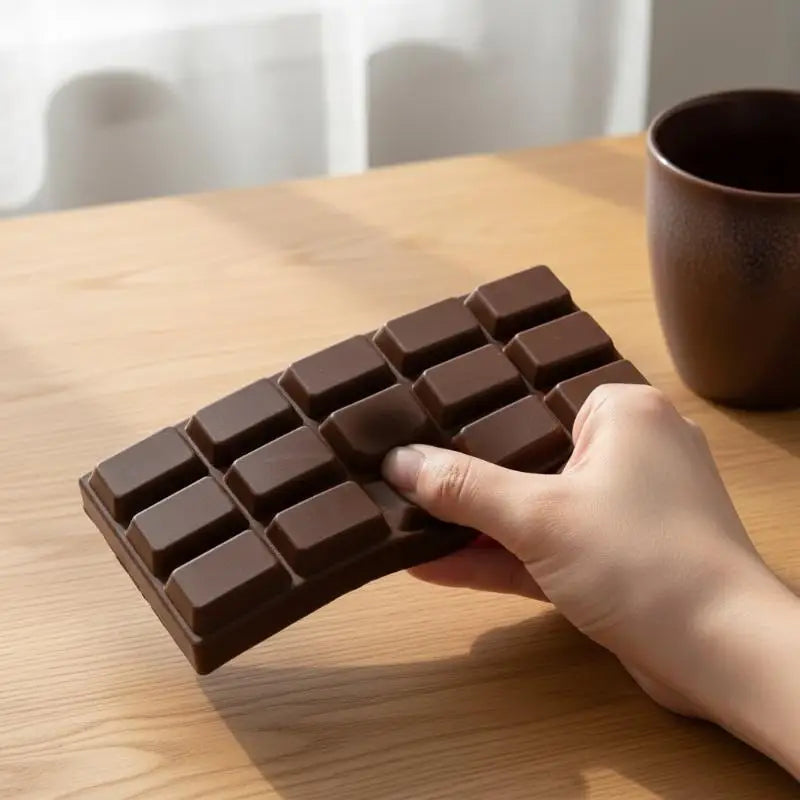 PU Squishy Chocolate Bar Toy Ultra Slow Rising Realistic Soft Squeeze for Stress Relief and Sensory Play for Kids Adults