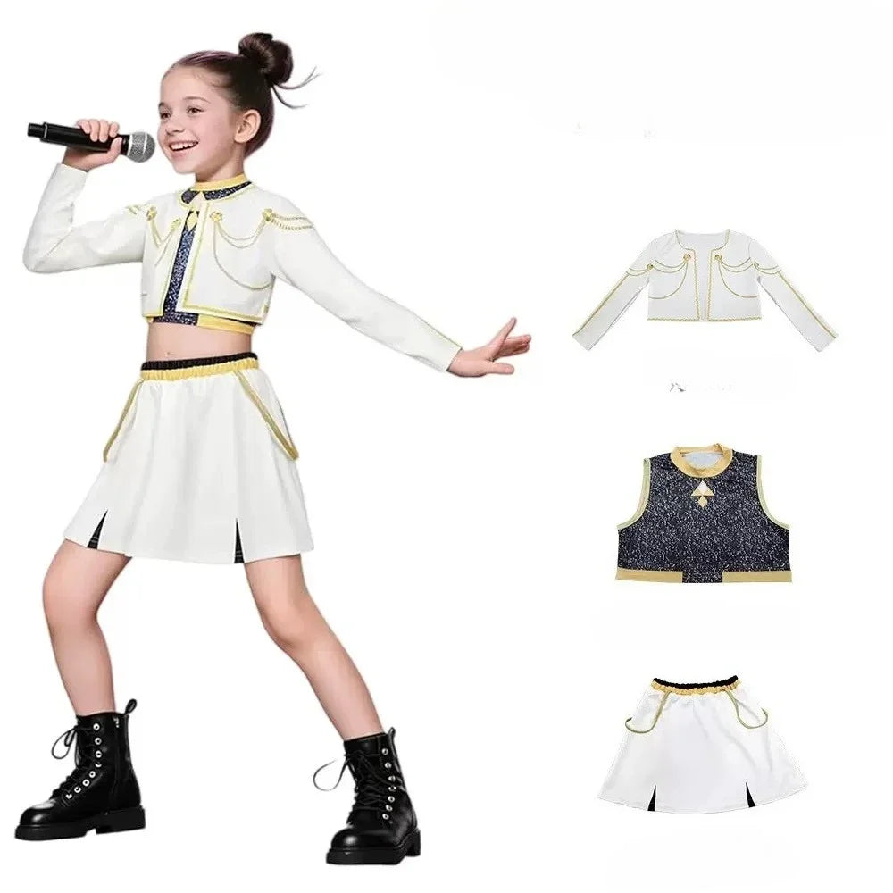 Zoey Rumi Mira Cosplay Costume kpop Women Girls Halloween Carnival Audlt Kids Child Party Role Playing Outfits