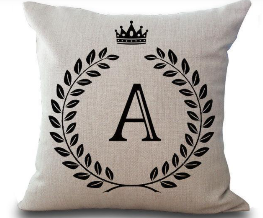 Personalized Alphabet Pillow Cover