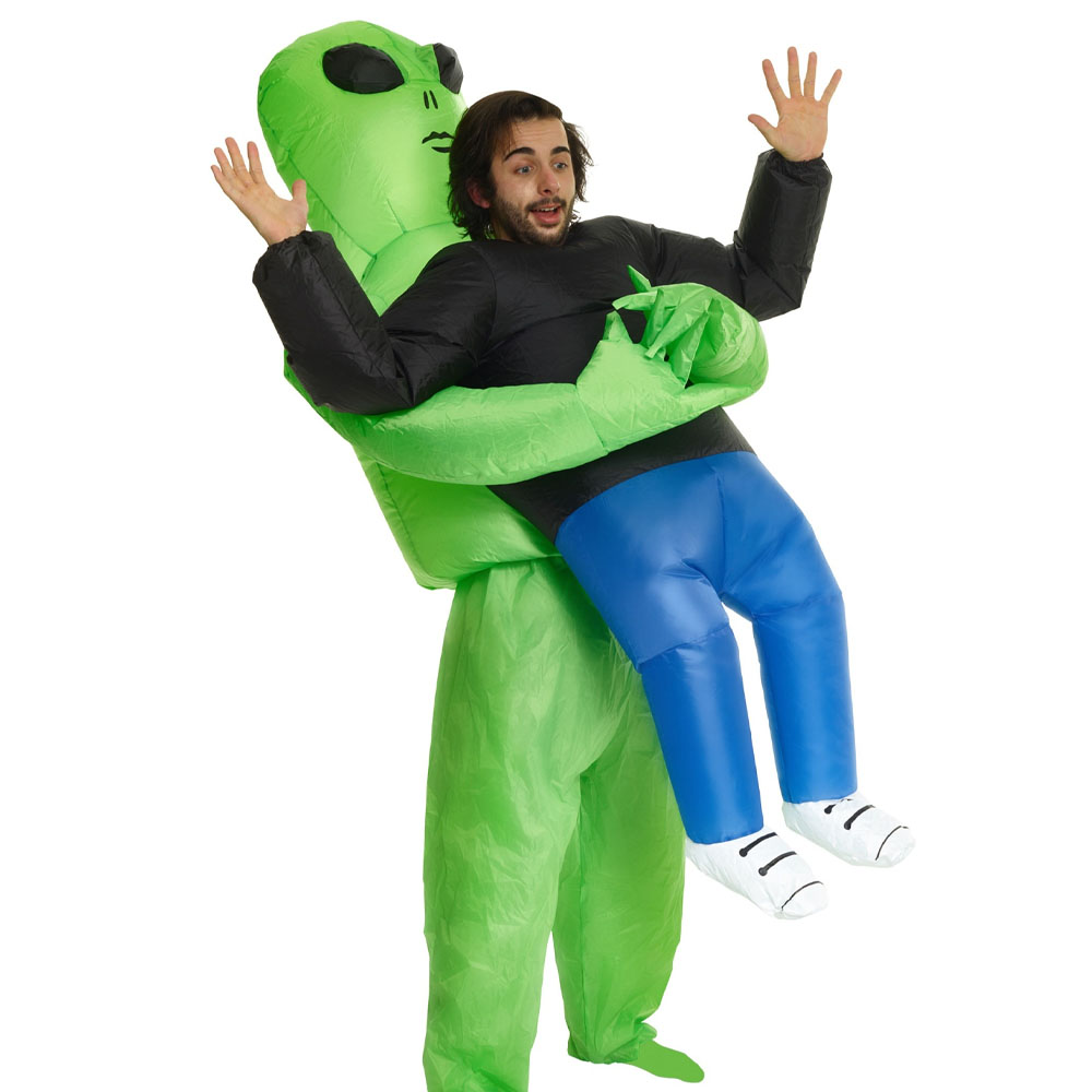 Inflatable Alien Carrying Human Costume for Halloween Parties & Sci-Fi Events