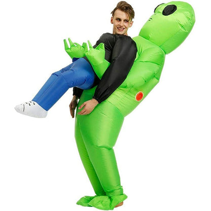 Inflatable Alien Carrying Human Costume for Halloween Parties & Sci-Fi Events