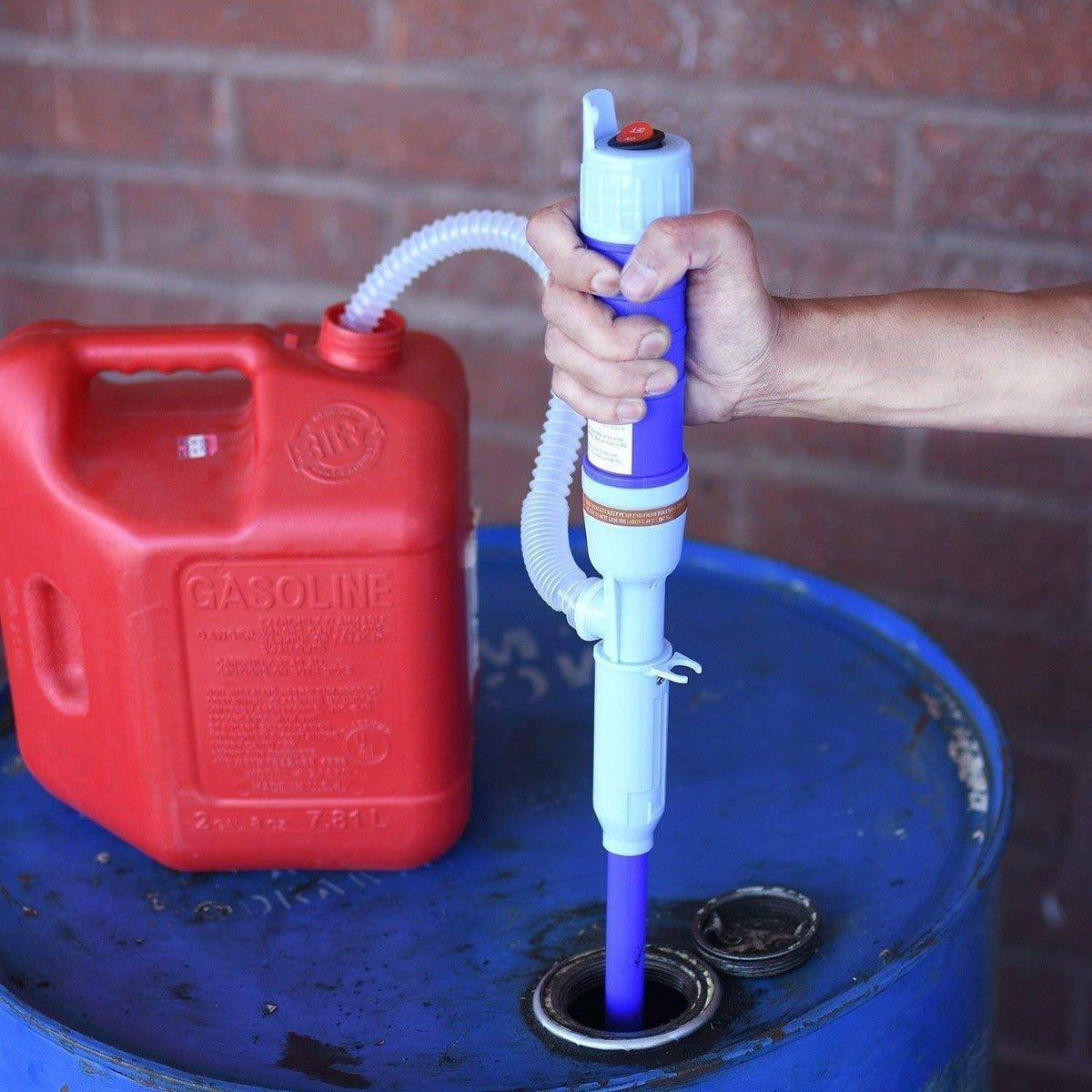 Electric Liquid Transfer Pump & Siphon - Electric Hand Pump, Battery Powered Siphon Pump for Gas, Fuel, Diesel, Water