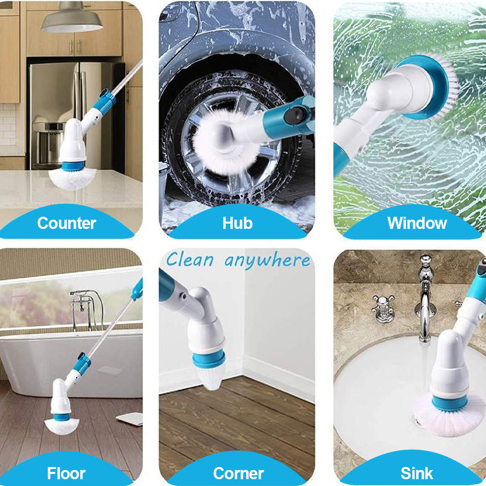 Extendable Cordless Power Scrubber For Bathrooms & Kitchen