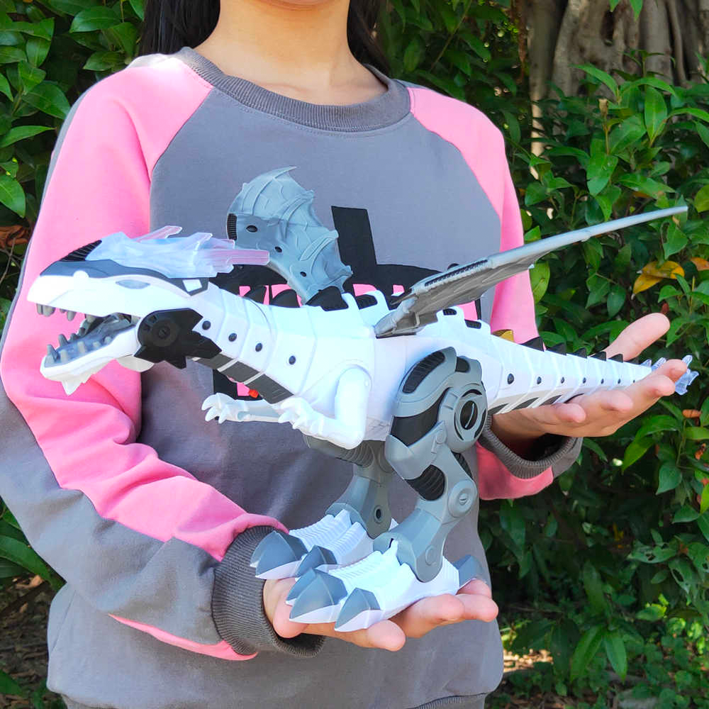 Fire Breathing Roaring Dragon Toy - Interactive Walking Dinosaur